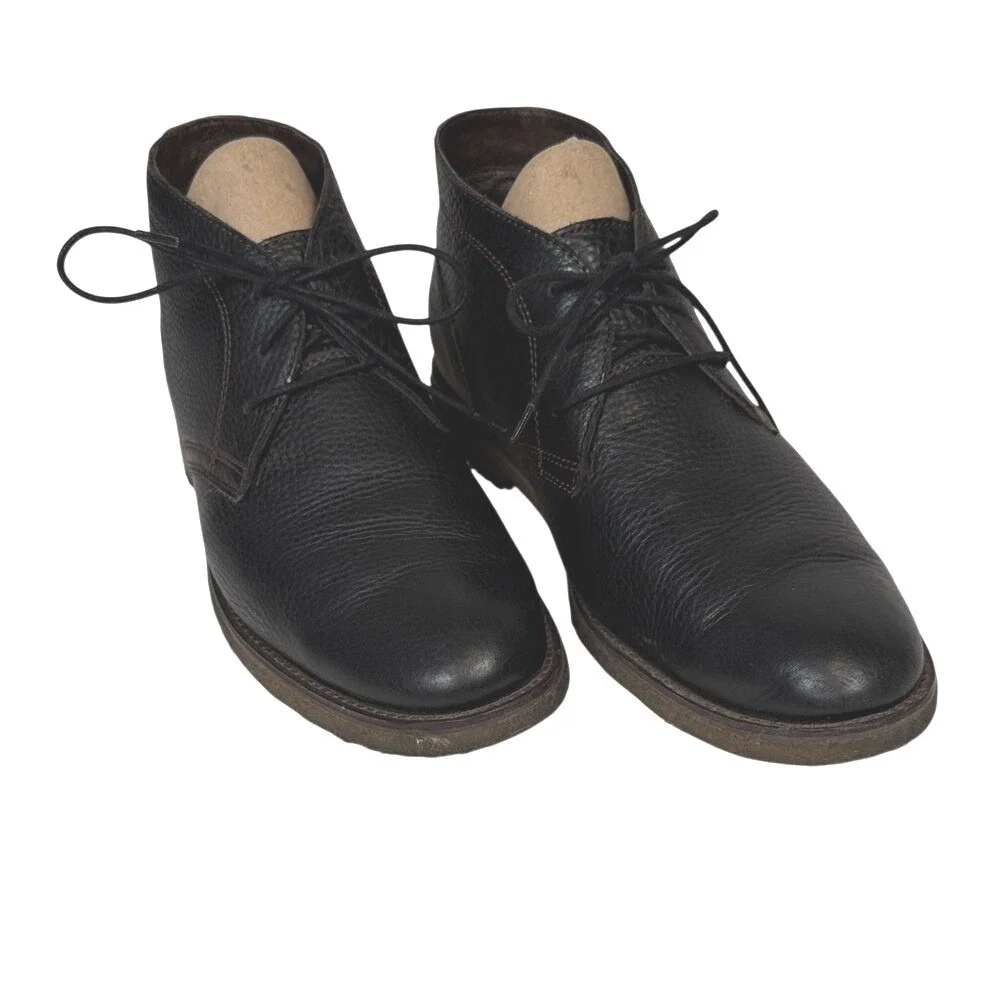 Johnston & Murphy‎ Men's Black Leather Lace-Up Chukka Boots Size 11